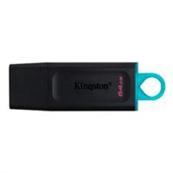 MEMORIA FLASH USB KINGSTON DATA TRAVELER EXODIA 64GB GEN 1 3.2 TIPO A NEGRO C/ANILLO AZUL OCEAN (DTX/64GB)