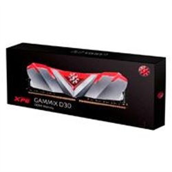 MEMORIA XPG GAMMIX D30 UDIMM DDR4 8GB PC4-25600 3200MHZ CL16 1.2V CON DISIPADOR PC/GAMER COLOR ROJO ( AX4U32008G16A-SR30)