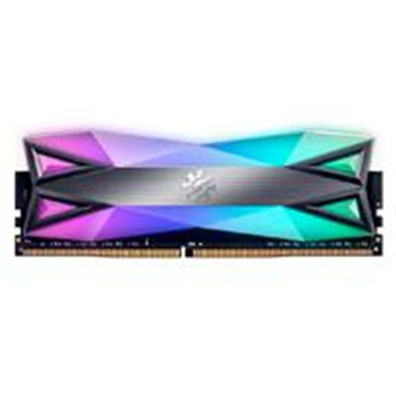 MEMORIA XPG SPECTRIX D60G UDIMM DDR4 8GB PC4-28800 3600MHZ CL18 1.35V RGB CON DISIPADOR PC/GAMER COLOR GRIS ( AX4U36008G18I-ST60