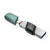 MEMORIA SANDISK 256GB IXPAND FLASH DRIVE FLIP PARA IPHONE/IPAD LIGHTNING/USB 3.1 METLICA CON TAPA DE PLASTICO SDIX90N-256G-GN6NE
