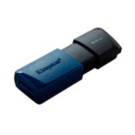 MEMORIA FLASH USB KINGSTON DATA TRAVELER EXODIA M 64GB GEN 1 3.2 GEN 1 C/TAPA MÓVIL NEGRO + AZUL (DTXM/64GB)