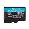 MEMORIA FLASH MICRO SD KINGSTON SDXC CANVAS GO PLUS 512GB 170R UHS-I U3 V30 C/ADAPTADOR SDCG3/512GB