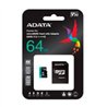 MEMORIA ADATA MICRO SDXC/SDHC 64GB UHS-I 100MB/80MB CLASE 10 V30 A2 C/ADAPTADOR (AUSDX64GUI3V30SA2-RA1)