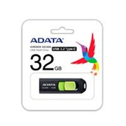 MEMORIA ADATA 32GB USB TIPO C UC300 RETRACTIL NEGRO VERDE (ACHO-UC300-32G-RBK/GN)