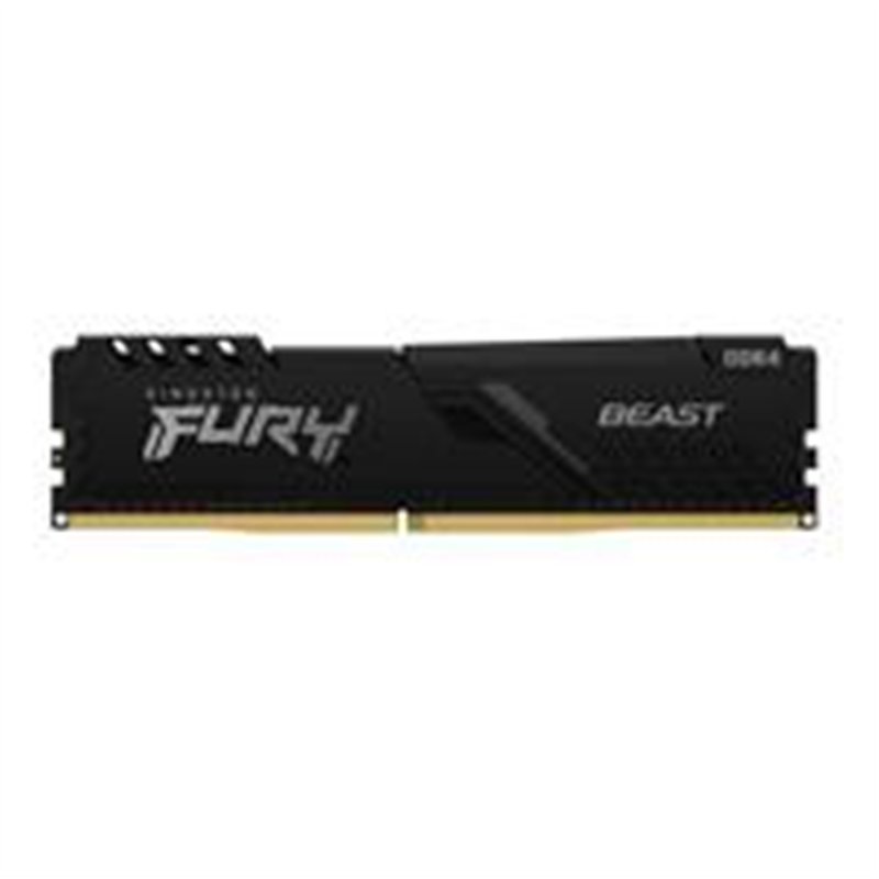 MEMORIA RAM KINGSTON DIMM DDR4 16GB 3200MT/S FURY BEAST BLACK XMP CL16 288PIN 1.35V C/DISIPADOR DE CALOR P/PC/GAMER/ALTO RENDIMI