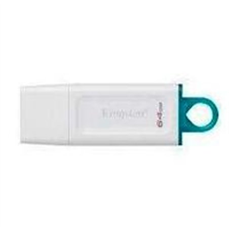 MEMORIA FLASH USB KINGSTON DATA TRAVELER EXODIA 64GB GEN 1 3.2 TIPO A BLANCO C/ANILLO AZUL KC-U2G64-5R