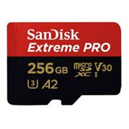 MEMORIA SANDISK MICRO SDXC 256GB EXTREME PRO 200MB/S 4K CLASE 10 A2 V30 C/ADAPTADOR SDSQXCD-256G-GN6MA