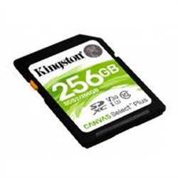 MEMORIA FLASH SD KINGSTON SDXC CANVAS SELECT 256GB 100R C10 UHS-I U3 V30 (SDS2/256GB)