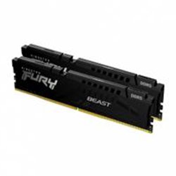 MEMORIA RAM KINGSTON DIMM DDR5 32GB 2X16GB 5200MT/S FURY BEAST BLACK CL40 288PIN 1.25V C/DISIPADOR DE CALOR P/PC/GAMER/ALTO REND