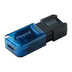 MEMORIA FLASH USB KINGSTON DATA TRAVELER 80M 128GB GEN 1 3.2 TIPO C NEGRO + AZUL (DT80M/128GB)