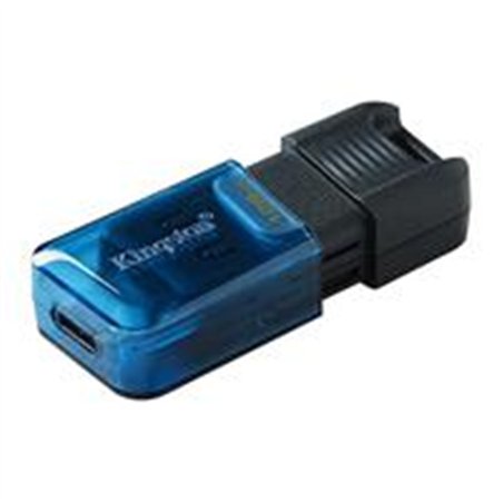 MEMORIA FLASH USB KINGSTON DATA TRAVELER 80M 128GB GEN 1 3.2 TIPO C NEGRO + AZUL (DT80M/128GB)