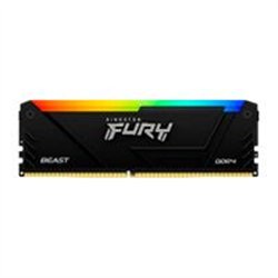 MEMORIA RAM KINGSTON DIMM DDR4 8GB 3600MT/S FURY BEAST BLACK XMP RGB CL17 288PIN 1.35V C/DISIPADOR DE CALOR P/PC/GAMER/ALTO REND