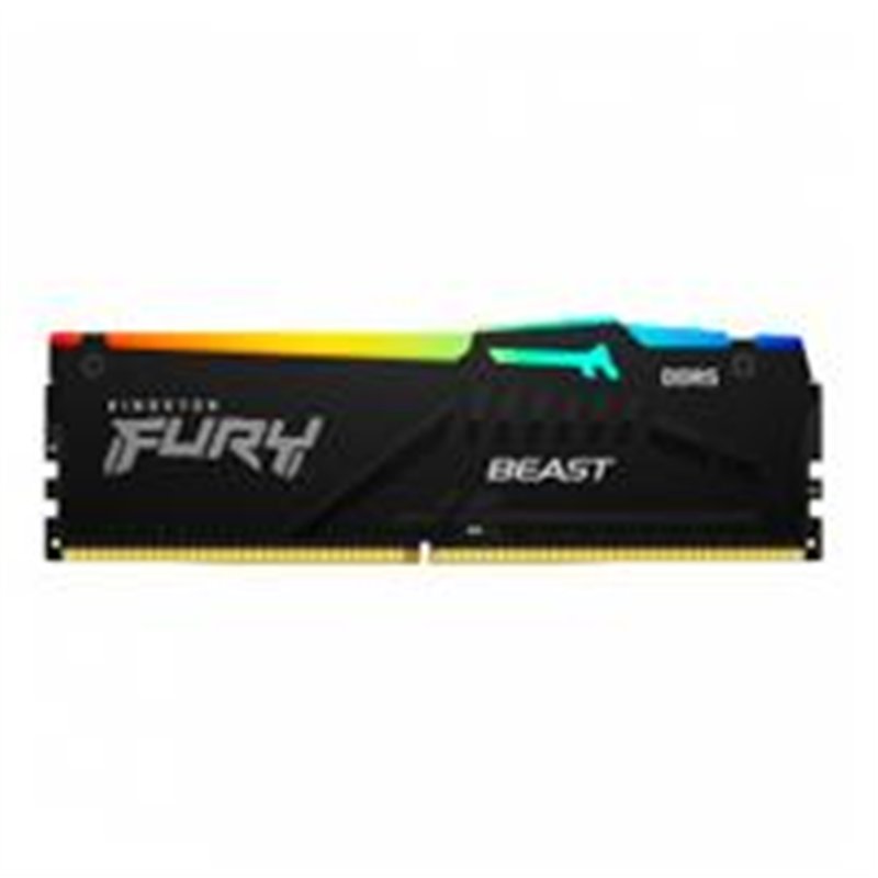 MEMORIA RAM KINGSTON DIMM DDR5 16GB 5600MT/S FURY BEAST BLACK EXPO RGB CL36 288PIN 1.25V C/DISIPADOR DE CALOR P/PC/GAMER/ALTO RE