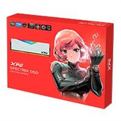 MEMORIA XPG SPECTRIX D50 UDIMM DDR4 16GB (2X8GB) PC4-25600 3200MHZ CL16 1.35V CON DISIPADOR PC/GAMER COLOR BLANCO (AX4U32008G16A