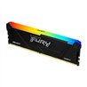 MEMORIA RAM KINGSTON DIMM DDR4 8GB 3200MT/S FURY BEAST BLACK XMP RGB CL16 288PIN 1.35V C/DISIPADOR DE CALOR P/PC/GAMER/ALTO REND
