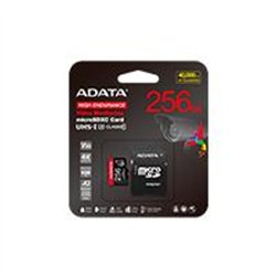 MEMORIA ADATA MICRO SDXC/SDHC 256GB UHS-I VIDEOVIGILANCIA 24/7 100MB/85MB 4K CLASE 10 U3 V30 A2  C/ADAPTADOR (AUSDX256GUI3V30SHA