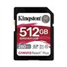 MEMORIA FLASH SD KINGSTON SDXC CANVAS REACT PLUS 512GB 280R/150W UHS-II U3 V60 (SDR2V6/512GB)