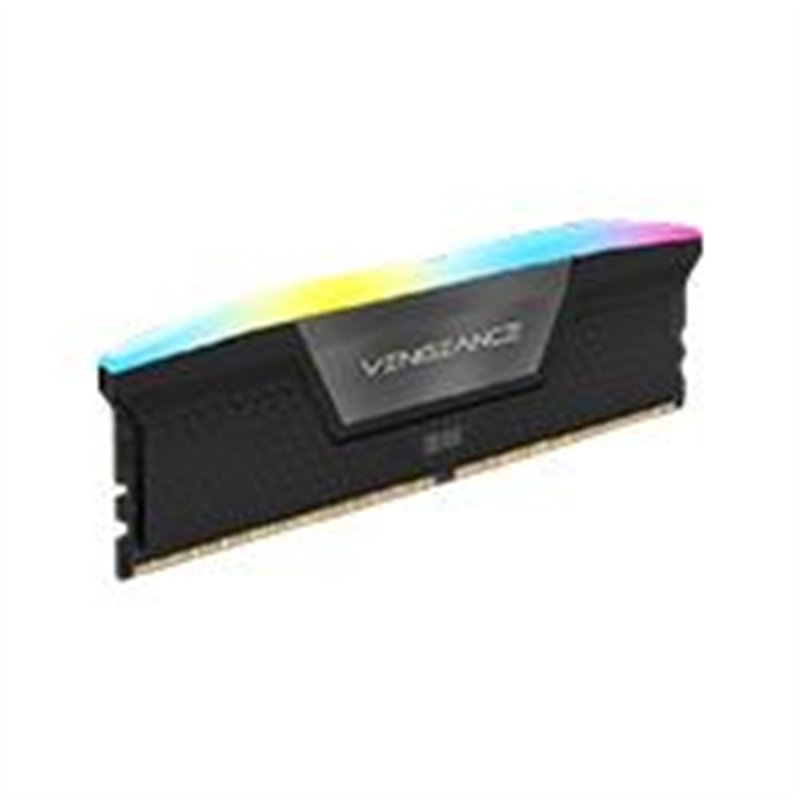MEMORIA RAM CORSAIR DDR5 VENGEANCE RGB 96GB 4 X 24GB 6000MT/S CL30 BLACK CMH96GX5M4B6000C30