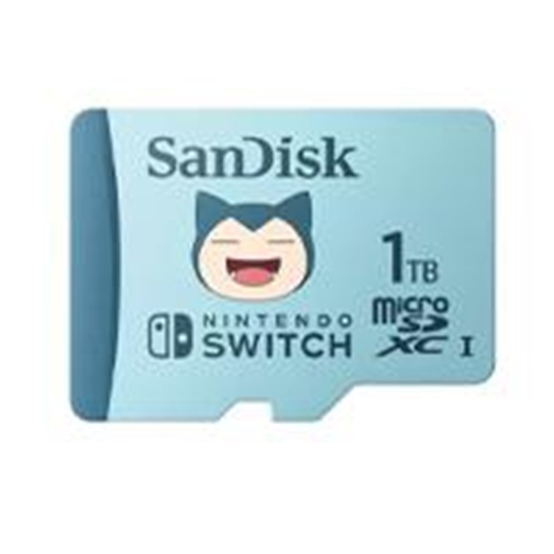MEMORIA SANDISK MICRO SDXC 1TB NINTENDO SWITCH POKEMON SNORLAX 100MB/S 4K U3 V30 SDSQXAO-1T00-GN6ZK