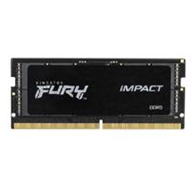 MEMORIA RAM KINGSTON SODIMM DDR5 32GB 5600MT/S FURY IMPACT BLACK CL40 262PIN 1.1V C/DIFUSOR DE CALOR P/LAPTOP KF556S40IB-32