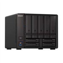 NAS QNAP TS-H973AX-8G/ 9 BAHIAS /5 DE 3,5 4 DE 2,5/NUCLEO CUADRUPLE 2.2GHZ/8GB DDR4 SODIMM HASTA 64GB/2 PTO 2,5 GBE/1 PTO 10 GBE