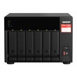 NAS QNAP TS-673A-8G /6 BAHIAS /NCLEO CUADRUPLE 2.2GHZ/8GB DDR4 AMPLIABLES A 64 GB/LAN 2,5GBE X2/USB 3.2 X2/HOT SWAP/ SOPORTA M.2