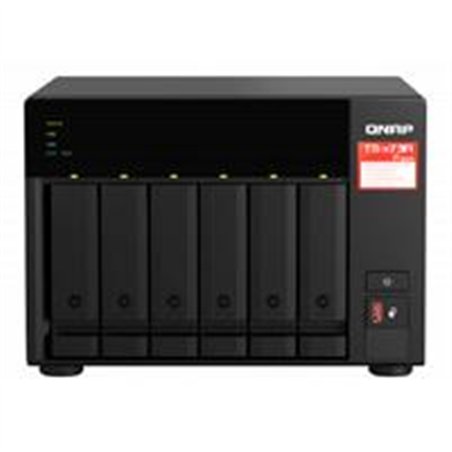 NAS QNAP TS-673A-8G /6 BAHIAS /NCLEO CUADRUPLE 2.2GHZ/8GB DDR4 AMPLIABLES A 64 GB/LAN 2,5GBE X2/USB 3.2 X2/HOT SWAP/ SOPORTA M.2