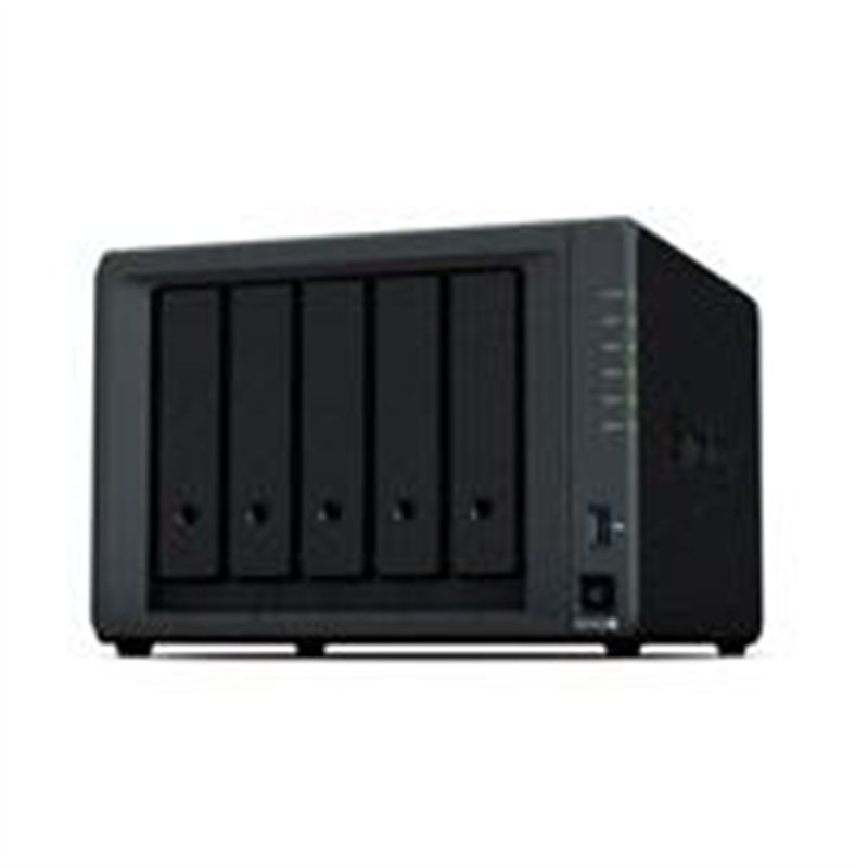 NAS SYNOLOGY DS1522+ / 5 BAHIAS/ DOBLE NUCLEO 2.6GHZ/8 GB DDR4/LAN GIGABIT X4/USB 3.2 X2/ HASTA 90 TB HOT-SWAP/ AMD RYZEN R1600 