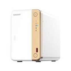 NAS QNAP TS-262-4G /2 BAHIAS NUCLEO DOBLE HASTA 2.9 GHZ, 4 GB EN RAM, /1 LAN 2,5 GBE/USB 3.2 X2/SATA/HOT-SWAP/ SIN DISCOS/HASTA 