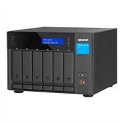 NAS QNAP TVS-H674-I3-16G-US/ 6 BAHIAS NUCLEO CUADRUPLE 3.3GHZ/16GB DDR4 HASTA 64GB/2 PTO 2,5 GBE/USB 3.2 X2/ HOTSWAP/ NO INCLUYE