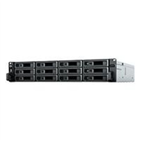 NAS SYNOLOGY RS2423RP+ / 12 BAHIAS/ FUENTE REDUNDANTE/ NUCLEO CUDRUPLE 3.3GHZ/8GB DDR4/ HASTA 216 TB/ LAN GIGABIT X2/ LAN 10GBE 