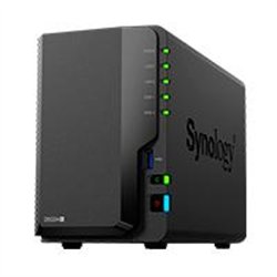 NAS SYNOLOGY DS224+ /2 BAHIAS NUCLEO CUADRUPLE HASTA 2.7 GHZ 2GB DDR4, AMPLIABLE HASTA 6GB/2 LAN GIGABIT/USB 3.2 X2/SATA/HOT-SWA