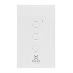 APAGADOR INTELIGENTE DE PARED MIRATI DE 3 APAGADORES TOUCH WIFI 2.4HZ BLUETOOTH // COMPATIBLE CON ANDROID E IOS // FUNCIONA CON 