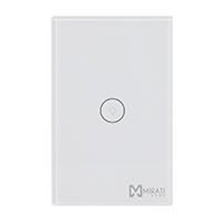 APAGADOR INTELIGENTE DE PARED // MIRATI // WIFI 2.4GHZ // 1 APAGADOR TOUCH // COMPATIBLE CON ANDROID E IOS // FUNCIONA CON ALEXA