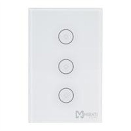 APAGADOR INTELIGENTE DE PARED // MIRATI // WIFI 2.4GHZ // 3 APAGADOR TOUCH // COMPATIBLE CON ANDROID E IOS // FUNCIONA CON ALEXA