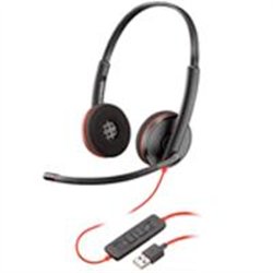 DIADEMA HP POLY 8X228A6 BLACKWIRE C3220/ ALAMBRICA BINAURAL USB-A USB-C REDUCCION DE RUIDO CON MICROFONO CONTROL EN EL CABLE COL