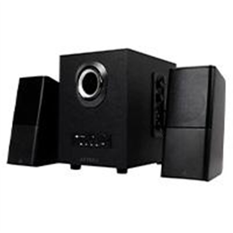 BOCINAS ACTECK HEAR AS480 / ALAMBRICO / CON SUBWOOFER / SURROUND 2.1 / SD, 3.5 MM, USB, BT / 3W - 10W / CONTROL DE VOLUMEN / NEG