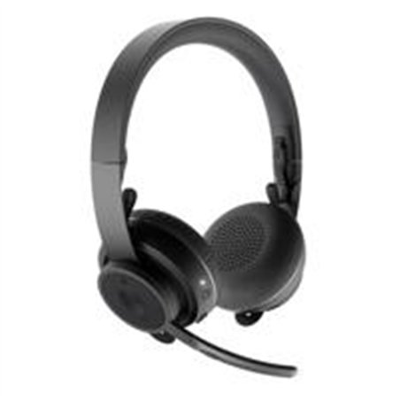 AUDIFONOS DIADEMA LOGITECH ZONE WIRELES UC INALAMBRICOS ANC CANCELACION DE RUIDO RECARGABLES NEGRO