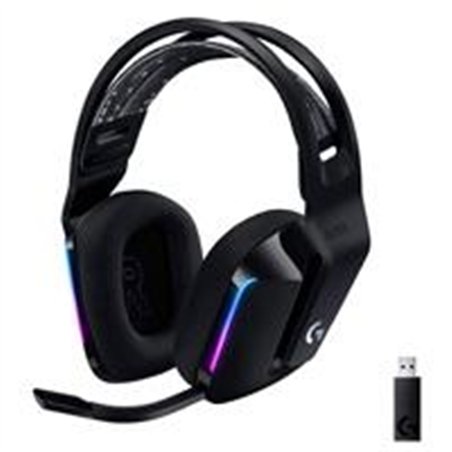 AUDIFONOS GAMING LOGITECH G733 LIGHTSPEED RGB INALAMBRICO RECARGABLE HASTA 29HRS DE USO NEGRO