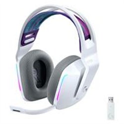 AUDIFONOS GAMING LOGITECH G733 LIGHTSPEED RGB INALAMBRICO RECARGABLE HASTA 29HRS DE USO BLANCO