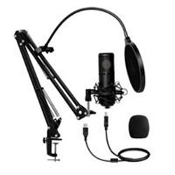 MICROFONO GAMER BALAM RUSH STELAR MC970 / USB / PUERTO XLR / UNIDIRECCIONAL / CON SOPORTE DE BRAZO / FILTRO ANTI POP / ROTACION 