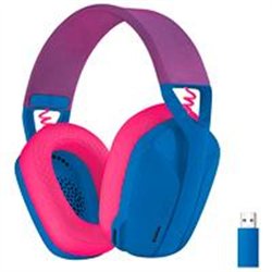 AUDIFONOS GAMING LOGITECH G435 LIGHTSPEED INALAMBRICO RECARGABLE 18HRS DE USO AZUL