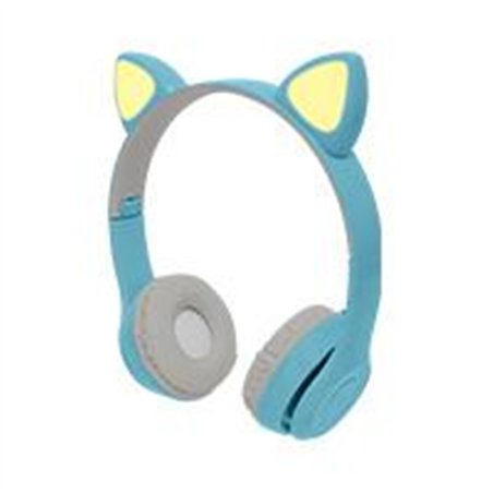 AUDIFONOS DIADEMA BLUETOOTH PARA NINOS PERFECT CHOICE CATTO - AZUL