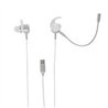 AUDIFONOS TIPO C CON MICROFONO DESMONTABLE PERFECT CHOICE - BLANCO