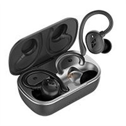 AUDIFONOS INALAMBRICOS BLUETOOTH TWS CON ENC Y SUJETADOR PERFECT CHOICE HAKEN - NEGRO