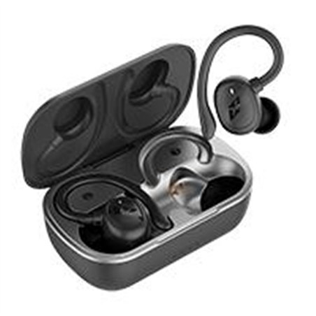 AUDIFONOS INALAMBRICOS BLUETOOTH TWS CON ENC Y SUJETADOR PERFECT CHOICE HAKEN - NEGRO
