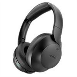 AUDIFONOS ACTECK ZION PRO HP665 / DIADEMA PLEGABLE / INALAMBRICOS / BLUETOOTH / CANCELACION DE RUIDO / BATERIA 40H / NEGRO / AC-