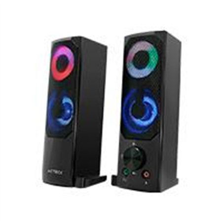 BOCINAS ACTECK ELANT BRICK AS450 / ALAMBRICA / 6 W RMS / USB - 3.5MM / ILUMINACION LED / SONIDO ESTEREO / NEGRO / AC-935258