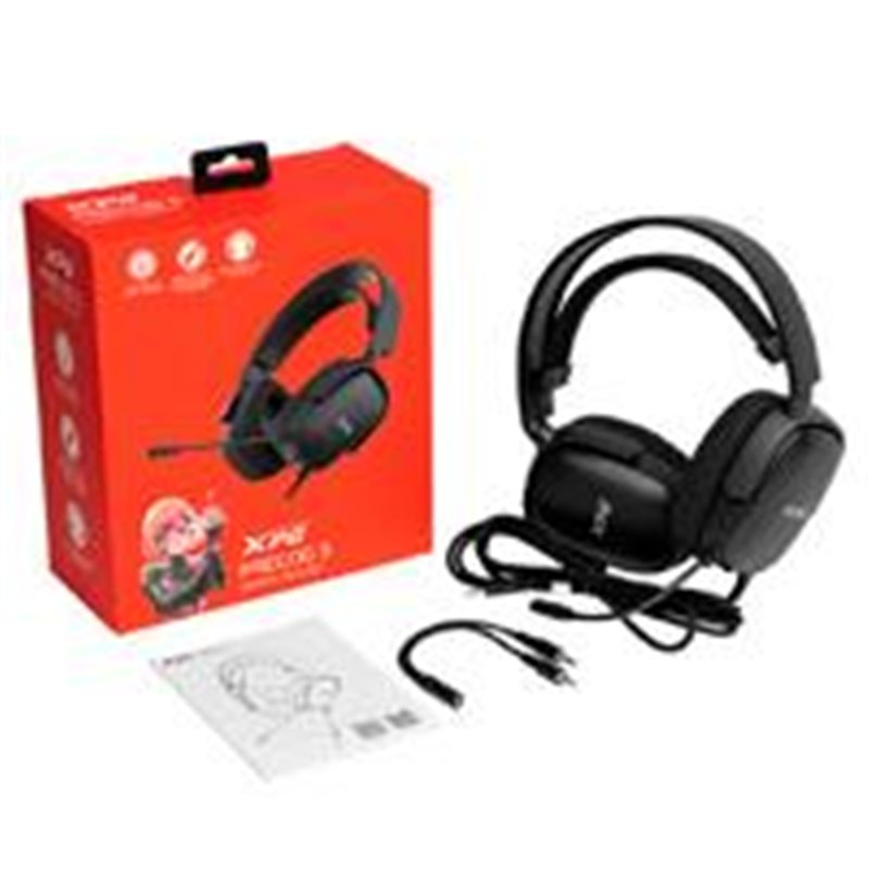AUDIFONOS XPG PRECOG S AUDIO 3D CONECTOR 3.5MM MICROFONO OMNIDIRECCIONAL CONTRO DE VOLUMEN GAMER COLOR NEGRO (PRECOG S-BKCWW)