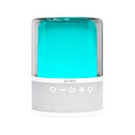 BOCINA ACTECK GLEE PURE AP50 / INALAMBRICA / BLUETOOTH - CONEXION TWS  3.5 MM / SONIDO ESTEREO / 10 W / ILUMINACION LED / SUBWO